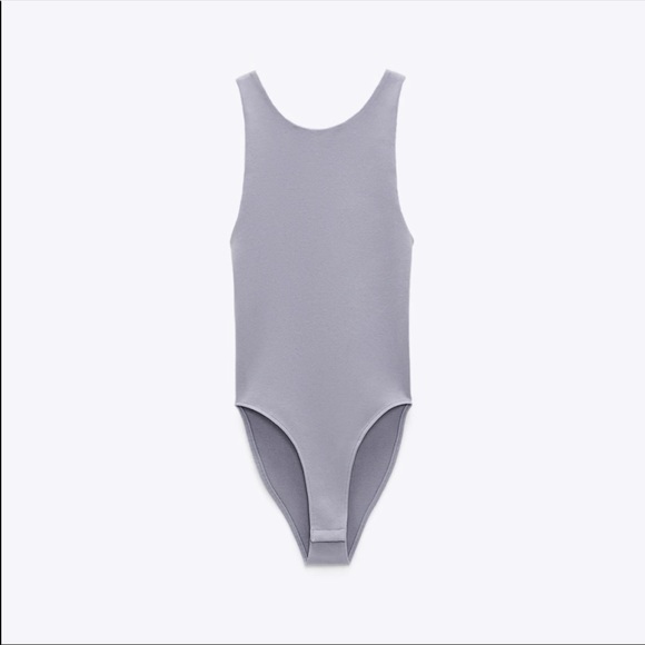 ZARA LAVENDER SEAMLESS CROSS BACK BODYSUIT - Picture 2 of 5